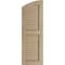 Ekena Millwork Sandblasted 2 Equal Louver w/Elliptical Top Faux Wood Shutters, 18W x 80H 74 Low Side, PR SHULVL18X80SDPR - alternate 4
